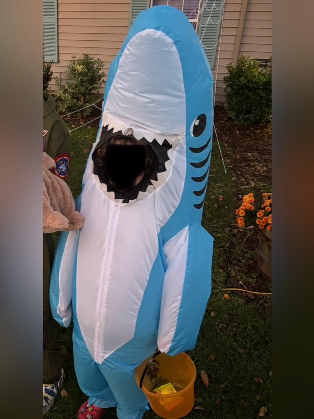 Blue & White Shark Inflatable Kids Costume